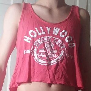 Hollywood California Loose Crop Tank